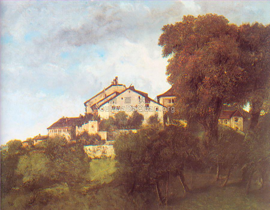 The Houses of the Chateau D'Ornans - 古斯塔夫·库尔贝